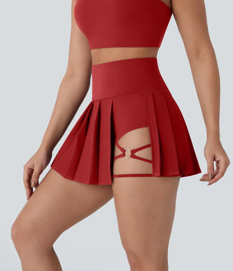 Pleated Mini Skirt 2in1