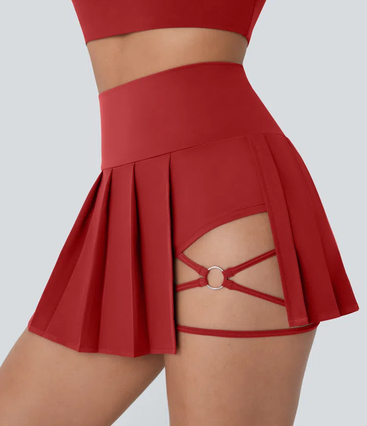 Pleated Mini Skirt 2in1