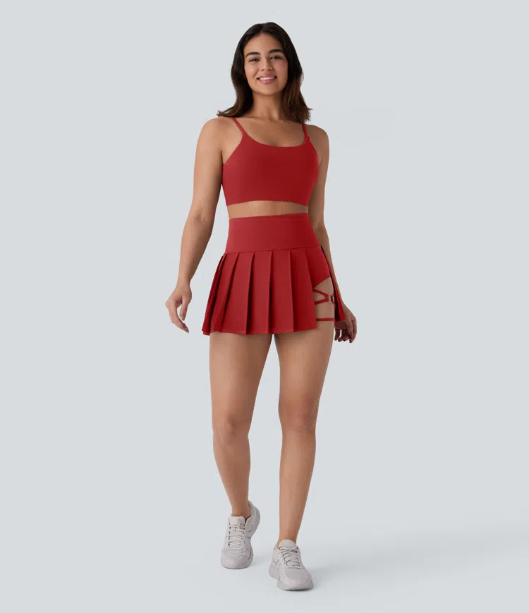 Pleated Mini Skirt 2in1