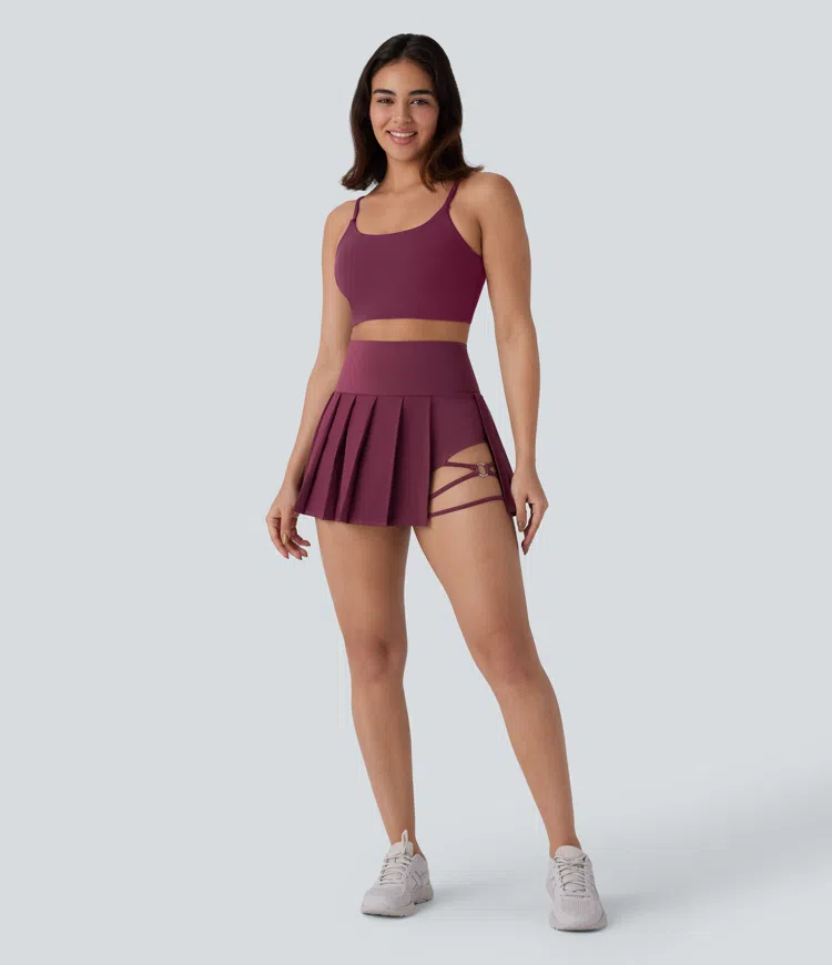 Pleated Mini Skirt 2in1