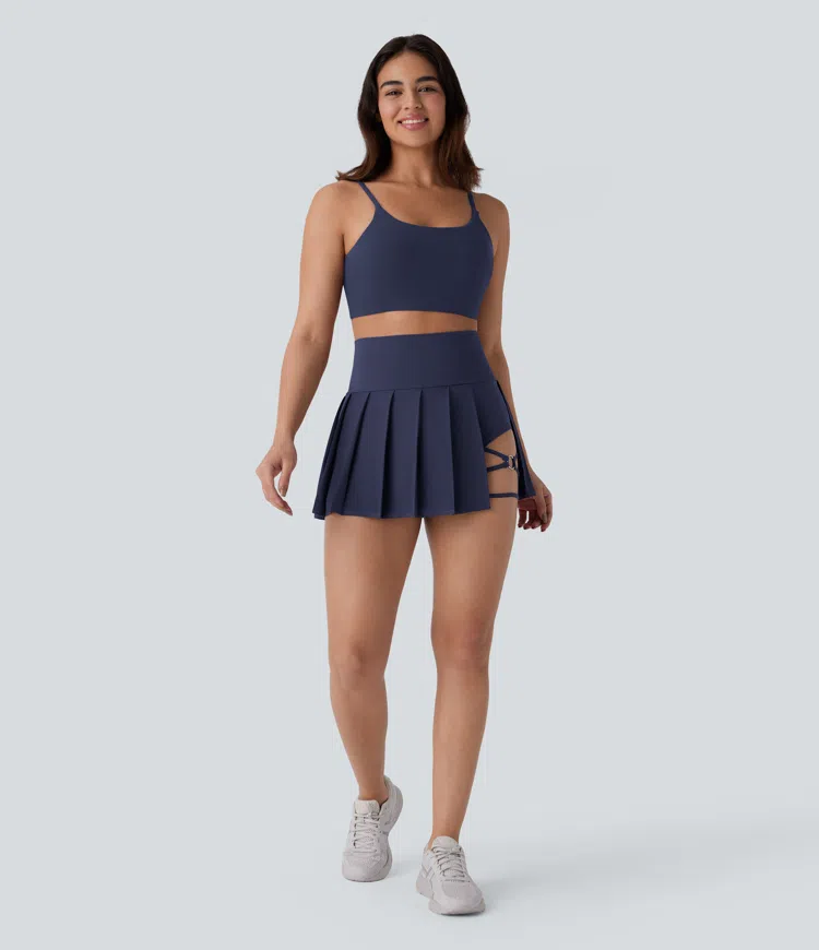 Pleated Mini Skirt 2in1