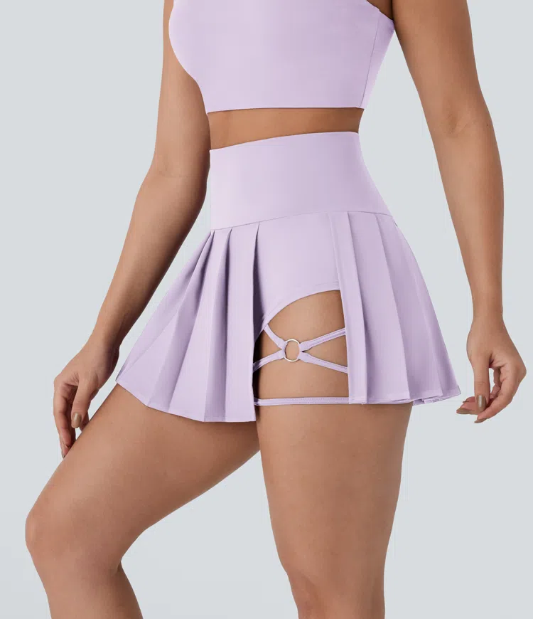Pleated Mini Skirt 2in1