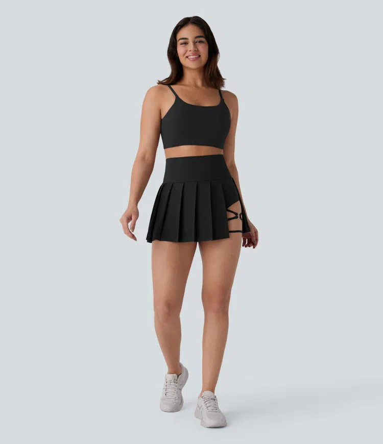 Pleated Mini Skirt 2in1