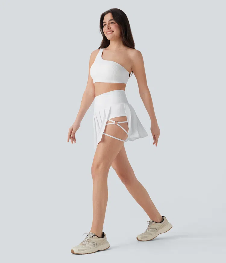 Pleated Mini Skirt 2in1