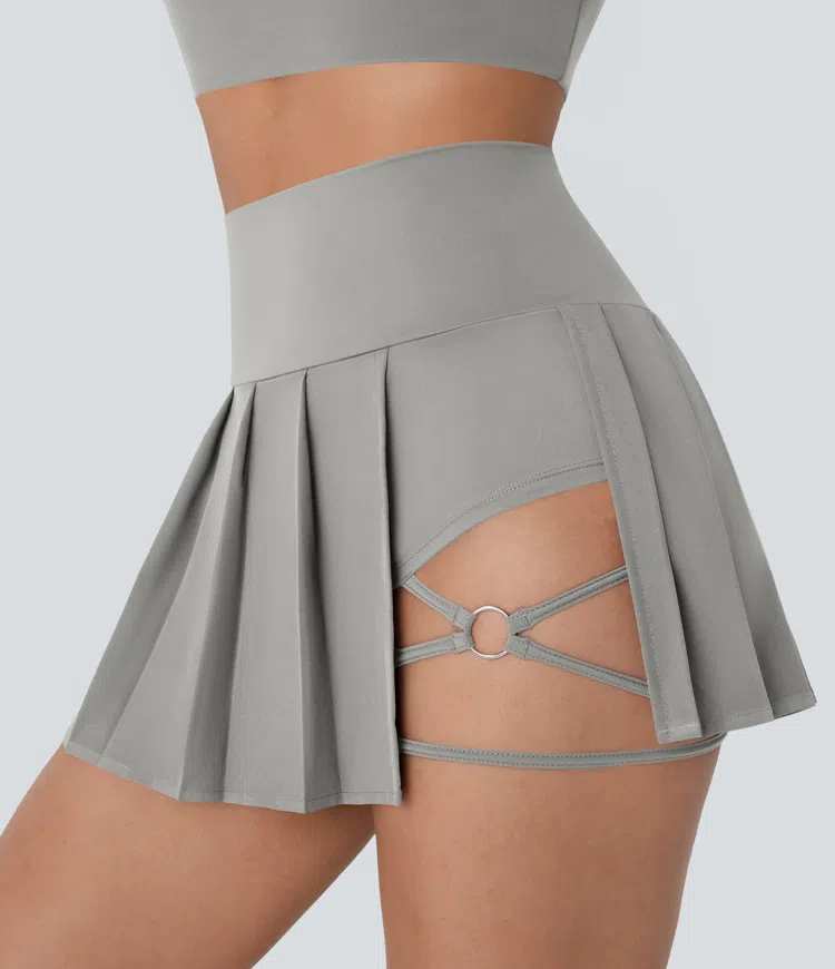 Pleated Mini Skirt 2in1