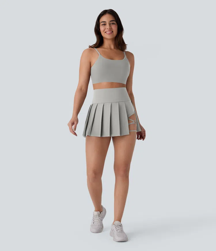 Pleated Mini Skirt 2in1