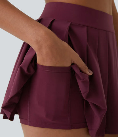 Pleated Mini Skirt 2in1